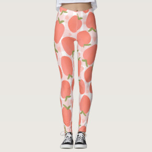 Leggings Patrón de Melocotón de verano dulce grande