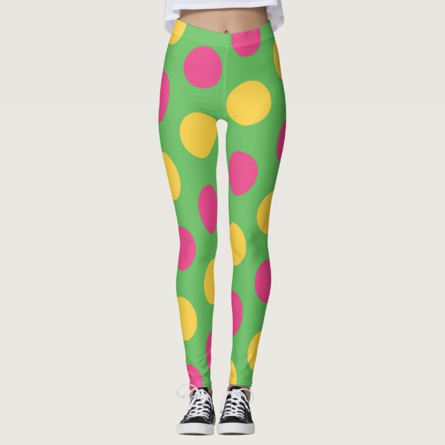 Leggings Patrón de Mod de Retro Groovy 1960 (Anverso)