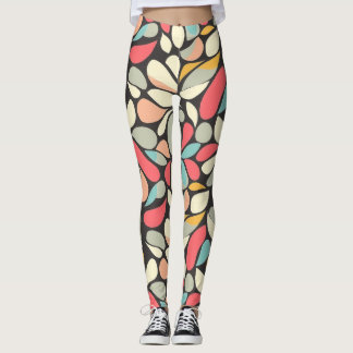 Leggings Patrón de moda vintage floral brillante