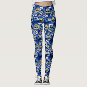 Leggings Patrón de Monstruo de Halloween divertido