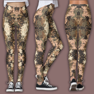 Leggings Patrón de mosaico abstracto   Camuflaje digital to