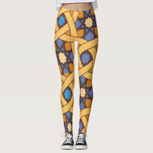 Leggings Patrón de mosaico abstracto de estilo étnico