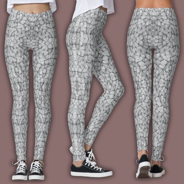 Leggings Patrón de mosaico abstracto | Piedra agrietada (Subido por el creador)