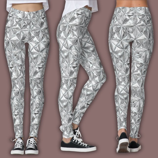 Leggings Patrón de mosaico abstracto | Prisma de diamante (Subido por el creador)