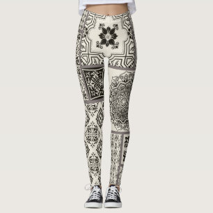 Leggings Patrón de mosaico de la alfombra mallónica islámic