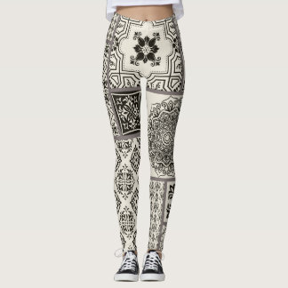Leggings Patrón de mosaico de la alfombra mallónica islámic