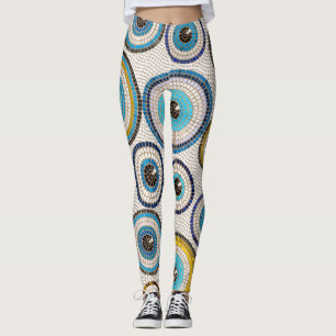 Leggings Patrón de mosaico de ojos malvados