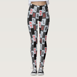 Leggings Patrón de mosaico Mahjong