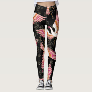 Leggings Patrón de motivos de kimono japonés tradicional