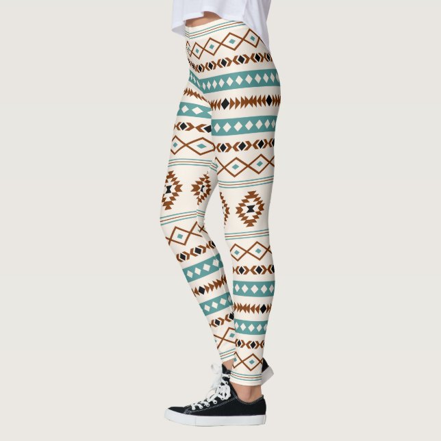 Leggings Patrón de motivos mixtos Aztec Verde azulada Terra (Izquierda)