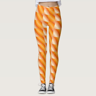 Leggings Patrón de naranja dos tonos