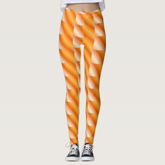 Leggings Patrón de naranja dos tonos