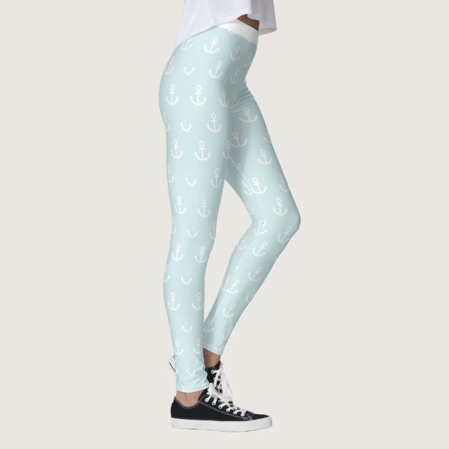 Leggings Patrón de navegación de los anclas azul pálido de  (Derecha)