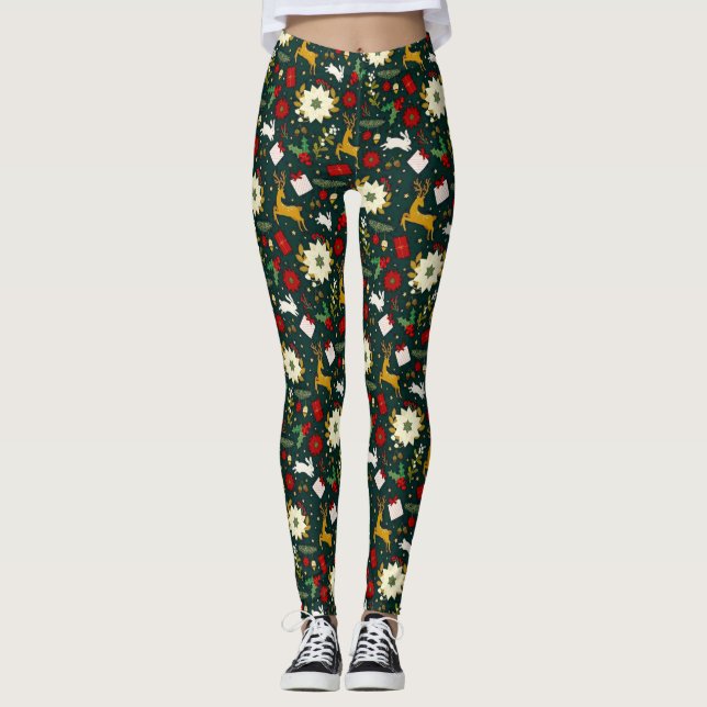 Leggings Patrón de Navidad    (Anverso)