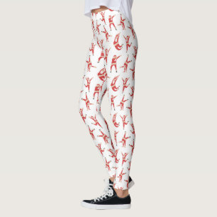 Leggings Patrón de Navidades Dabbing Santa Fun