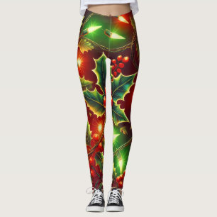 Leggings Patrón de Navidades de sublimación   Festividad
