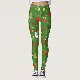 Leggings Patrón de Navidades festivos