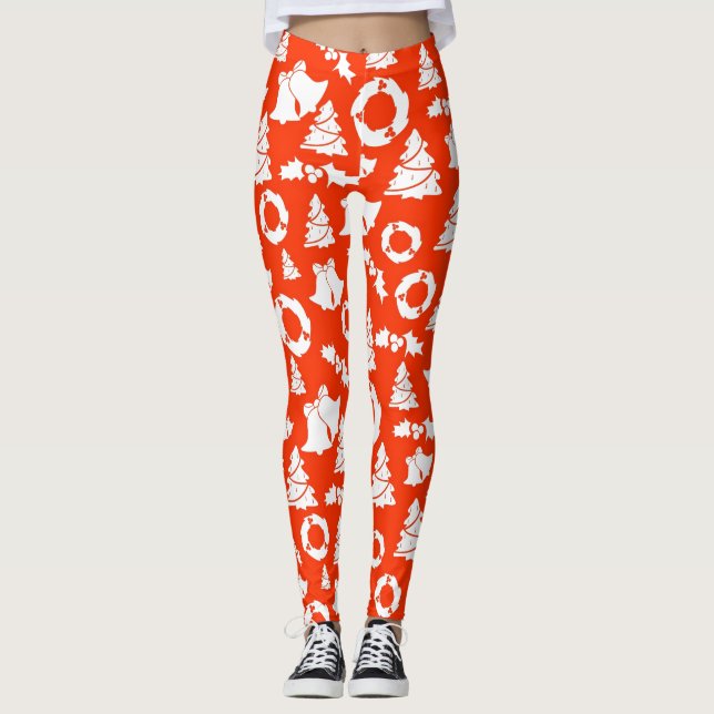 Leggings Patrón de Navidades rojos (Anverso)