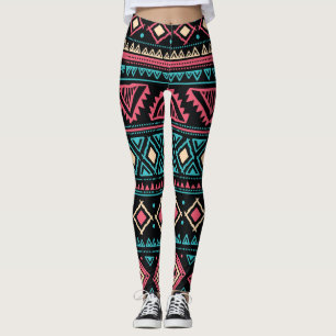 Leggings Patrón de negocios tribal de cosecha de cosecha