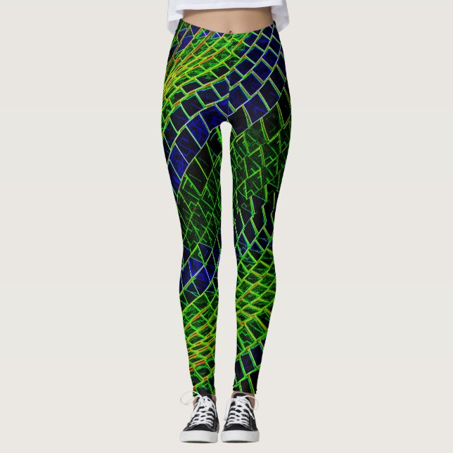 Leggings Patrón de neón (Anverso)