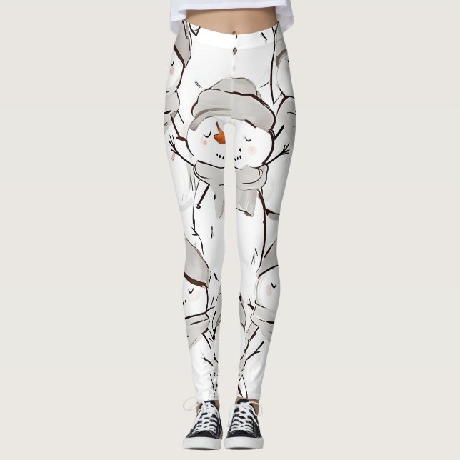 Leggings Patrón de nieve (Anverso)
