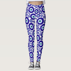 Leggings Patrón de Ojo Malo, Ojo Griego, Ojo Turco, Nazar