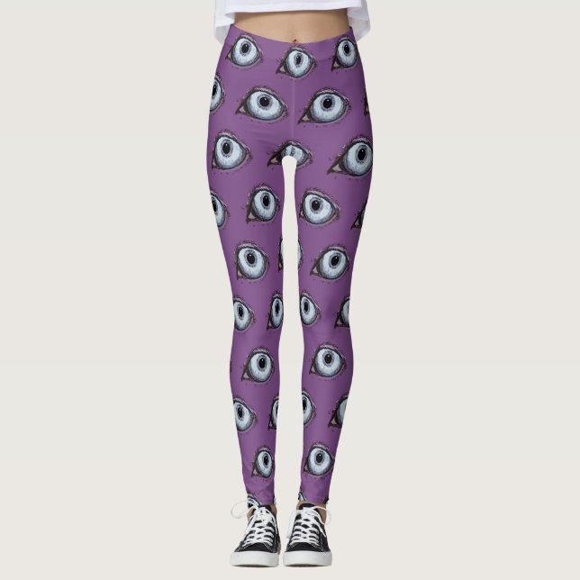 Leggings Patrón de ojos Husky (Anverso)
