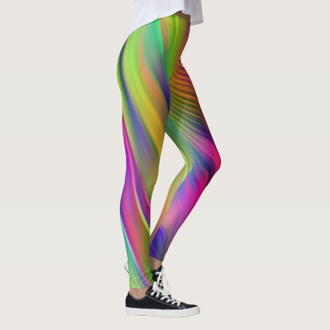 Leggings Patrón de olas suaves - multicolor + tus ideas (Derecha)