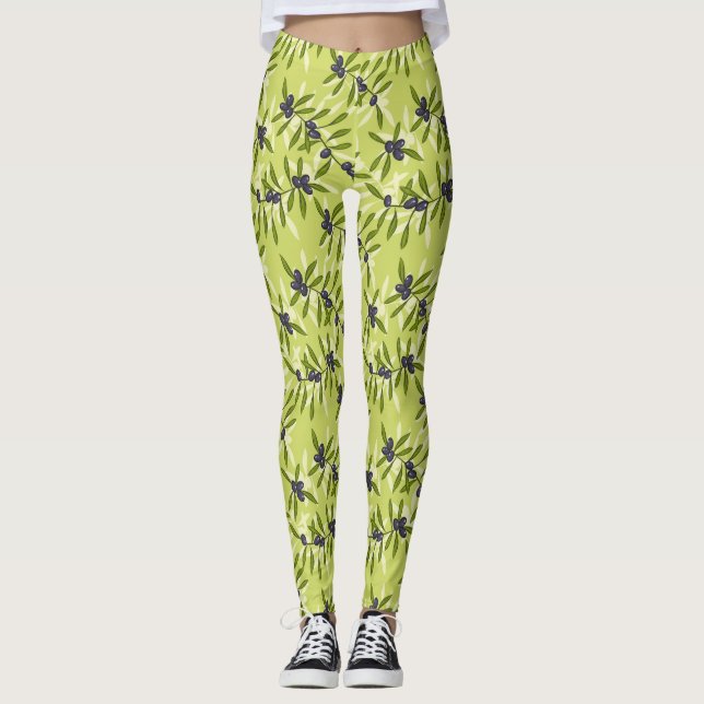 Leggings Patrón de olivo (Anverso)