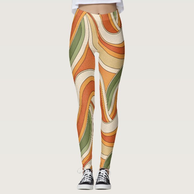 Leggings Patrón de onda mágica (Anverso)