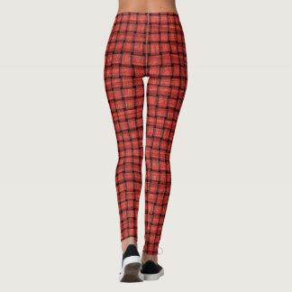 Leggings Patrón de onda roja sobre las piernas Personalizad