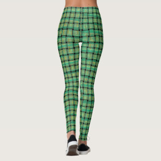 Leggings Patrón de onda verde sobre las piernas Personaliza