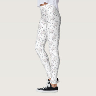 Leggings Patrón de oso polar de invierno en acuarela