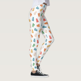 Leggings Patrón de osos de goma