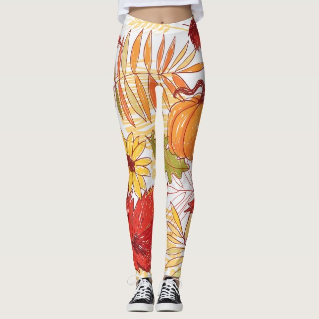 Leggings Patrón de otoño (Anverso)
