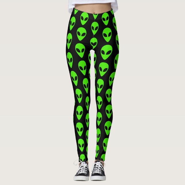 Leggings Patrón de ovni alienígena  (Anverso)