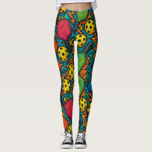 Leggings Patrón de pádel colorido del balón de póleo Arte u