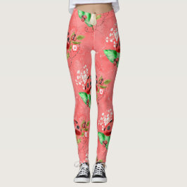Leggings Patrón De Padybug Rosa Y Musambre