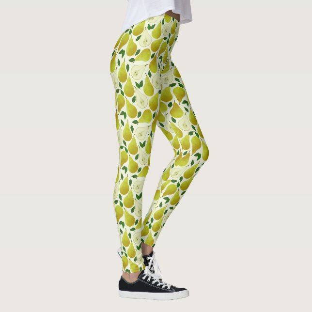 Leggings Patrón de páginas verdes (Derecha)
