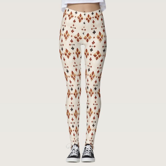 Leggings Patrón de país retro (Anverso)