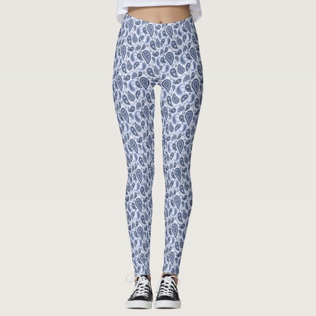 Leggings Patrón de Paisley Azul (Anverso)