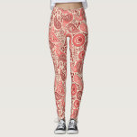 Leggings Patrón De Paisley Rosa Ornate De bonito<br><div class="desc">Bonito elegante de paisajes en tonos rosas.</div>