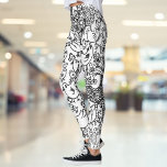 Leggings Patrón de pájaros blancos y negros divertidos mode<br><div class="desc">Modernas y divertidas leggencias decorativas de pájaros en blanco y negro. Por Julie Nicholls©.</div>