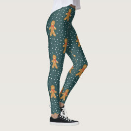 Leggings Patrón de pan de jengibre