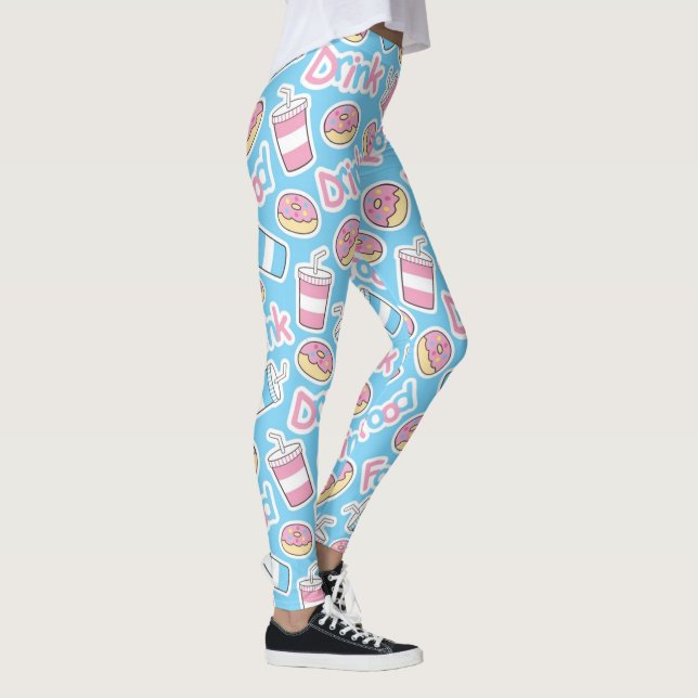 Leggings Patrón De Papanicolau Y Bebidas (Derecha)