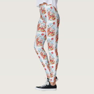 Leggings Patrón de papel del Año Nuevo Lunar Chino