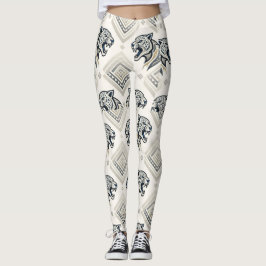 Leggings Patrón de parche de leopardo geométrico