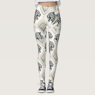Leggings Patrón de parche de leopardo geométrico
