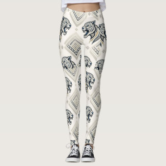 Leggings Patrón de parche de leopardo geométrico
