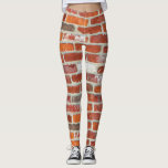 Leggings Patrón de pared de ladrillo rojo<br><div class="desc">Estas leggings tienen un patrón de pared de ladrillo rojo para un aspecto urbano.</div>